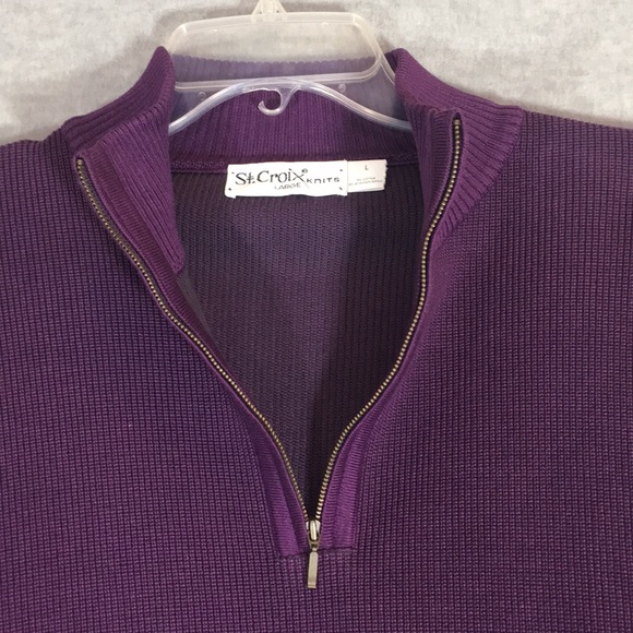 ST. CROIX KNITS Men’s Substantial Heavy Weight Long Sleeve Zip Front Sweater - Picture 9 of 16